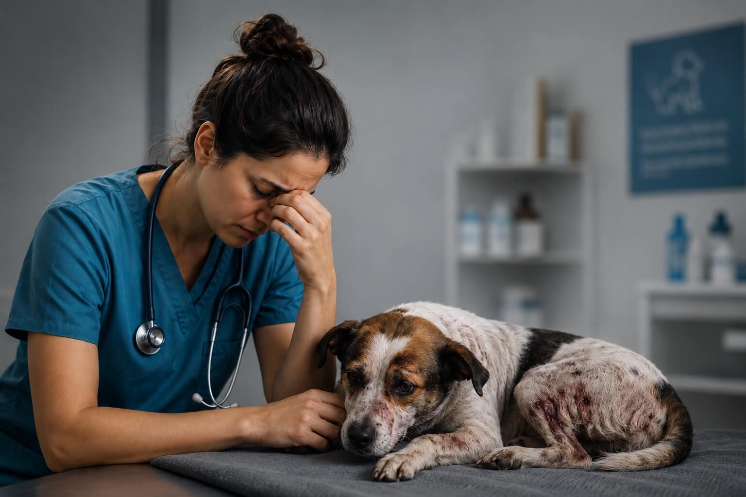 Quando cuidar dói: o impacto emocional dos casos de maus-tratos no veterinário